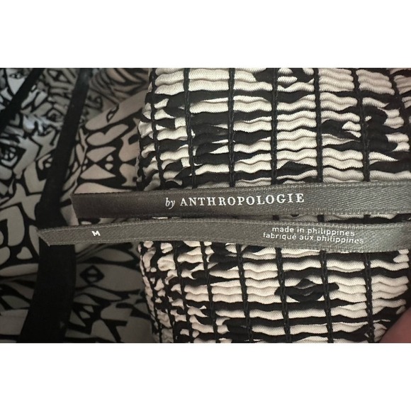 NWT ANTHROPOLOGIE The Blythe Square-Neck Tiered Dress Smocked Ruffles - Medium - Picture 6 of 7